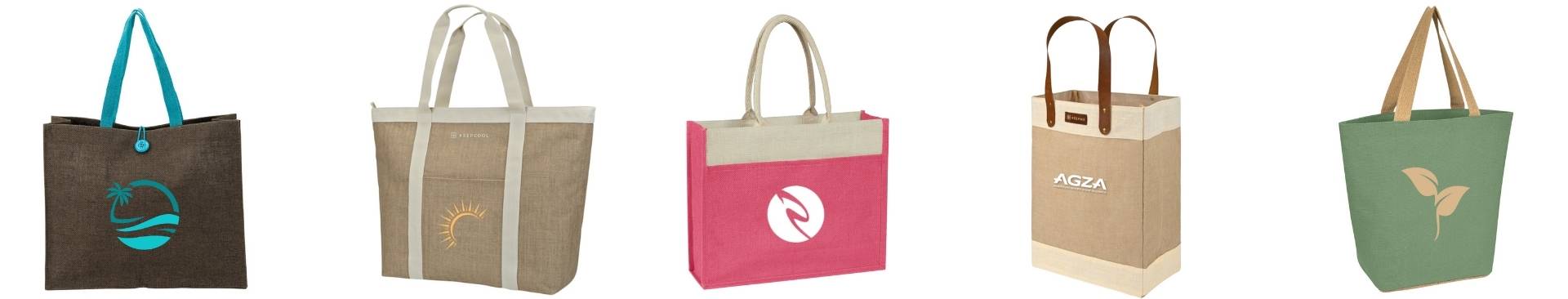 Jute, Burlap, Hemp Tote Bag Samples