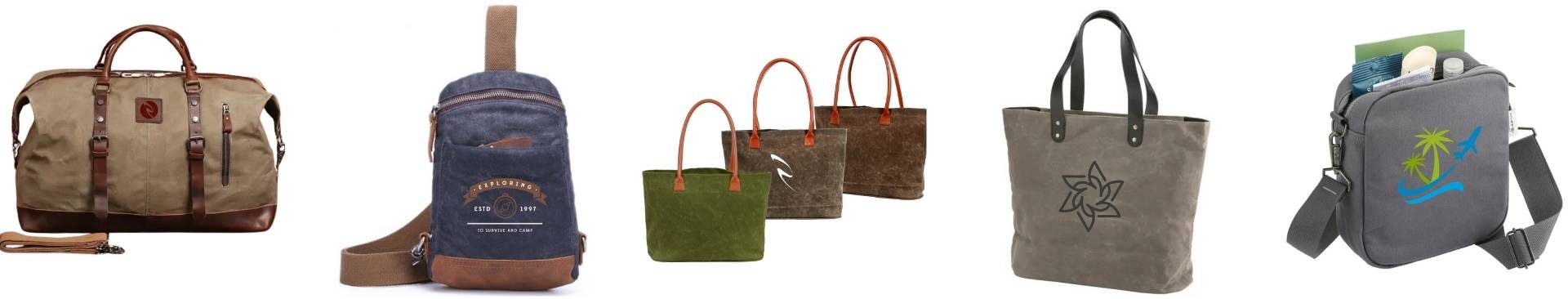 Waxed Canvas Tote Bag Samples